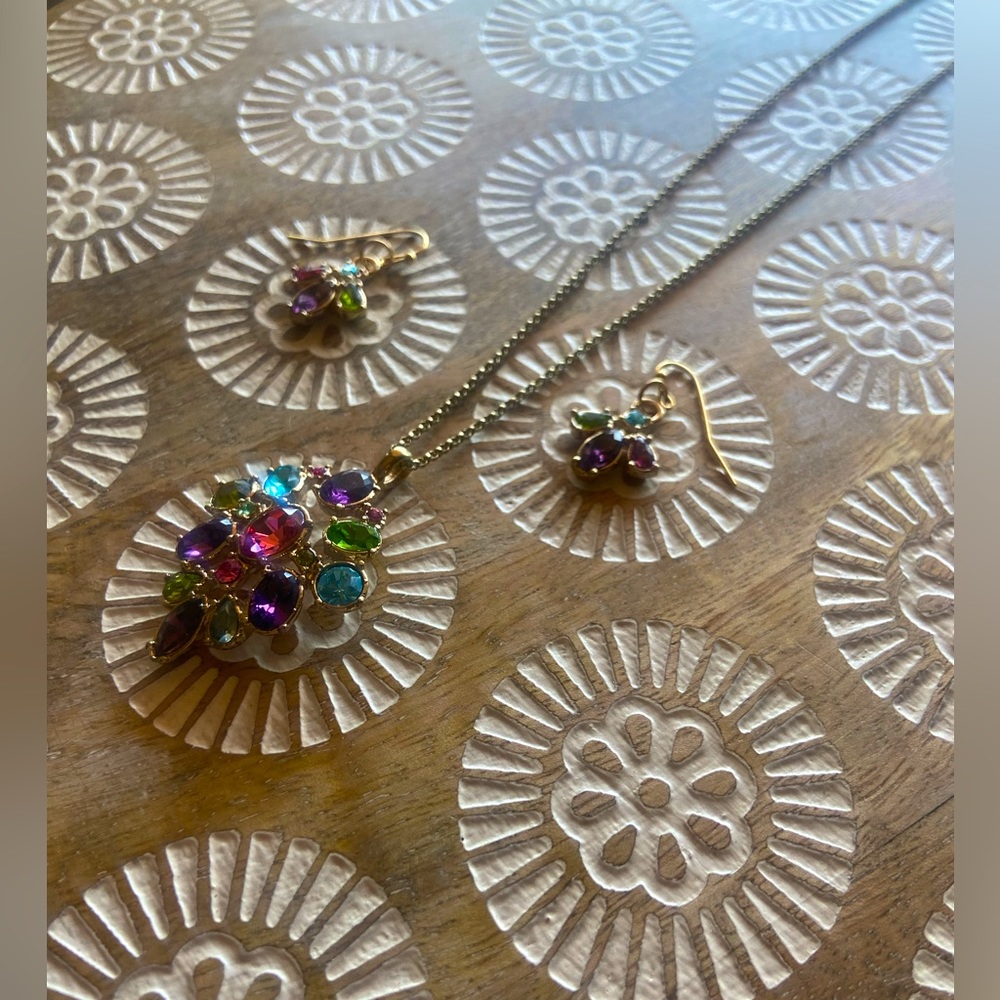 Rhinestone necklace set